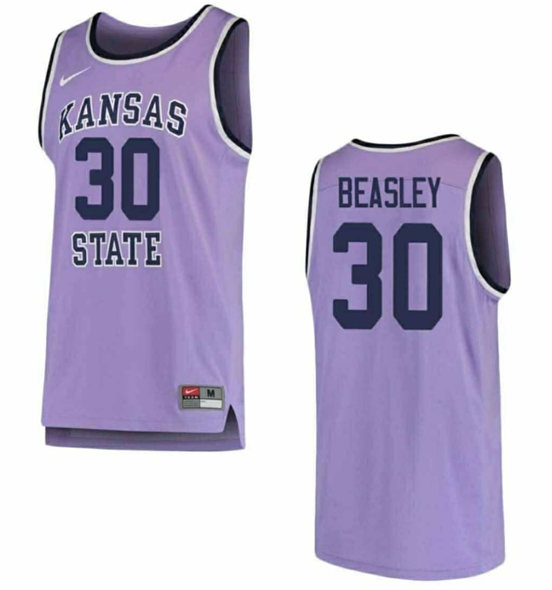 Men's Kansas State Wildcats Active Player Custom Purple Stitched Basketball Jersey